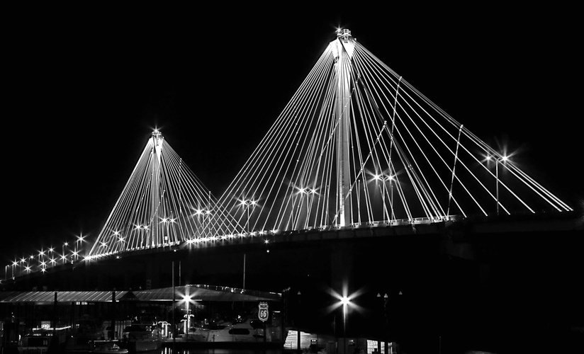 Lighted Flyover Bridge - Architecture Photography Services Chesterfield by Coblitz Photographic Arts
