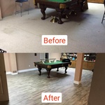 Installation of New Laminate Flooring in Basement   (Color -Thriling Chill)