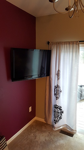 Bedroom Flat Panel TV Installations Frederick by CEDIA Certified Technician at Nerical LLC
