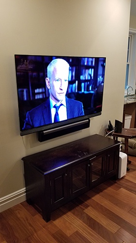 Flat Panel TV Installation in Hall by CEDIA Certified Technician in Frederick at Nerical LLC