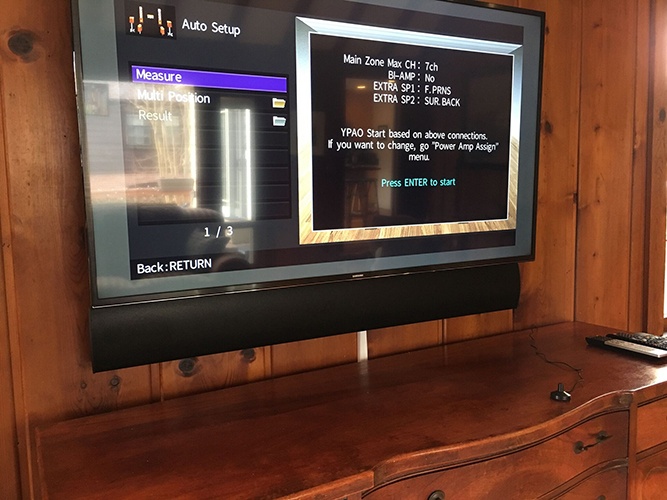 Flat Panel TV Installation in Entertainment Unit by CEDIA Certified Technician in Frederick, MD