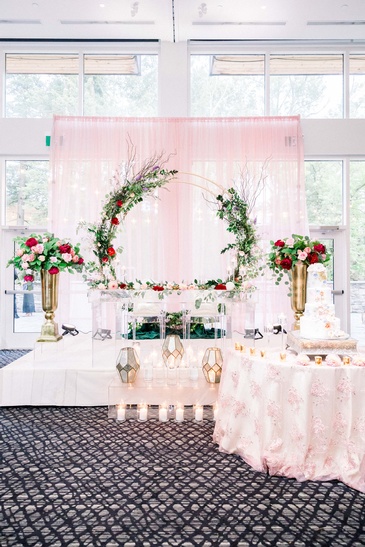 Wedding Head Table Backdrop by Design Mantraa-Decor and Florals - Toronto Wedding Decorator