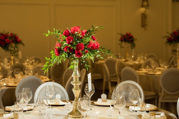 Beautiful Wedding Table Centerpiece by Design Mantraa-Decor and Florals - Mississauga Luxury Event Decor