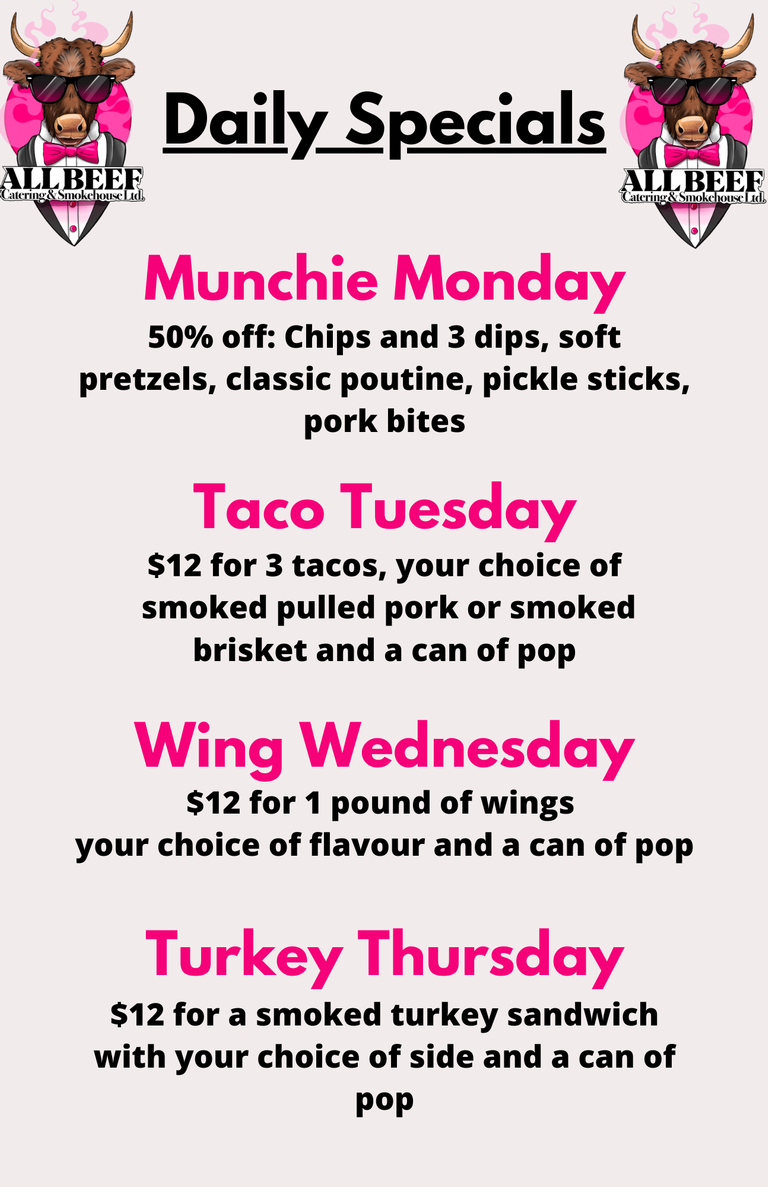 daily specials for mobile and tablet