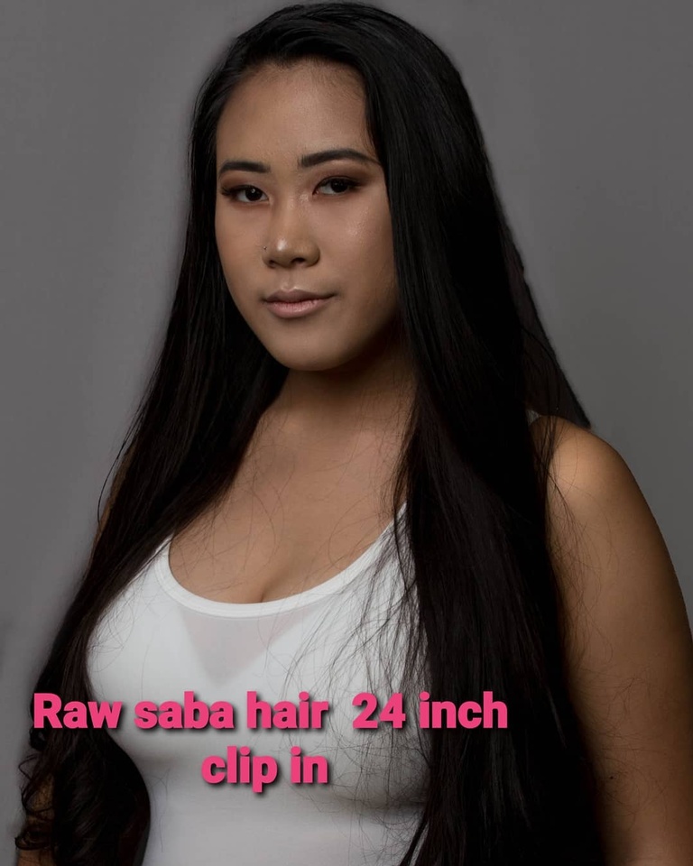 SABA STRAIGHT 2 BUNDLES  HAIR 13x4 FRONTAL 180% DENSITY WIG