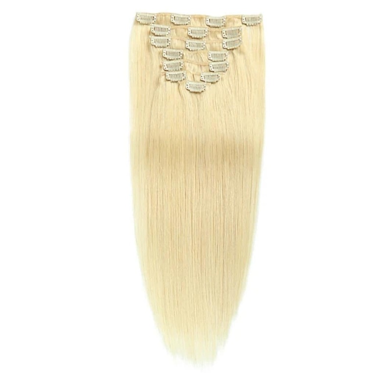 STRAIGHT BLONDE CLIP IN -HAIR EXTENSIONS 100G -120G