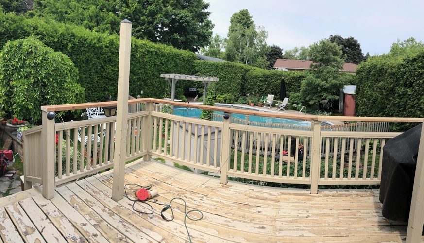 Garys Deck Before - Burlington Fence and Deck Renovation by Viva Renovations and Contracting Inc.