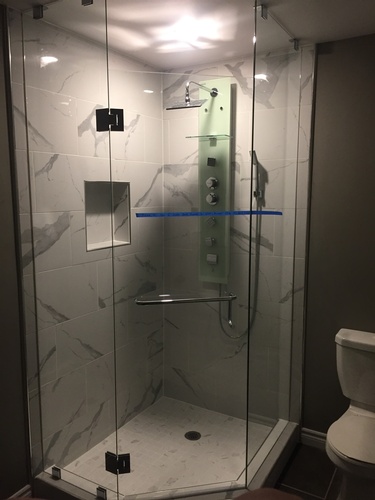 Cecilias Custom Shower - Hamilton Bathroom Renovations by Viva Renovations and Contracting Inc.