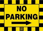 No Parking Sign Board with Right Arrow - Signage Solutions Trent Hills by B M R  Mfg  Inc