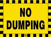 No Dumping Sign Board - Signage Solutions Peterborough by B M R  Mfg  Inc