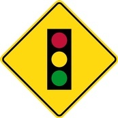 WB Series Traffic Signals Ahead - Regulatory Sign Board Manufacturing Trent Hills by B M R  Mfg Inc