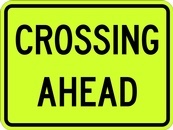 WC Series Crossing Ahead Tab - Regulatory Signage Solutions Canada by B M R  Mfg Inc