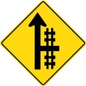 WC Series Railway Crossing Ahead On Crossroad Or Sideroad - Regulatory Signage Solutions Campbellford by B M R  Mfg Inc
