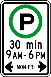 RB Series Parking Restricted Duration, Times And Days - Regulatory Signage Solutions Trent Hills by B M R  Mfg Inc