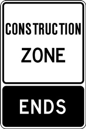 RB Series Construction Zone Ends - Regulatory Signage Solutions USA by B M R  Mfg Inc