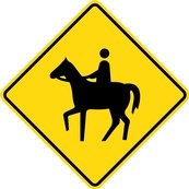 WC Series Horse With Rider - Regulatory Signage Solutions U S A  by B M R  Mfg Inc