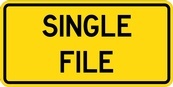 WC Series Shared Use Lane Single File Tab - Regulatory Signage Solutions Trent Hills by B M R  Mfg Inc