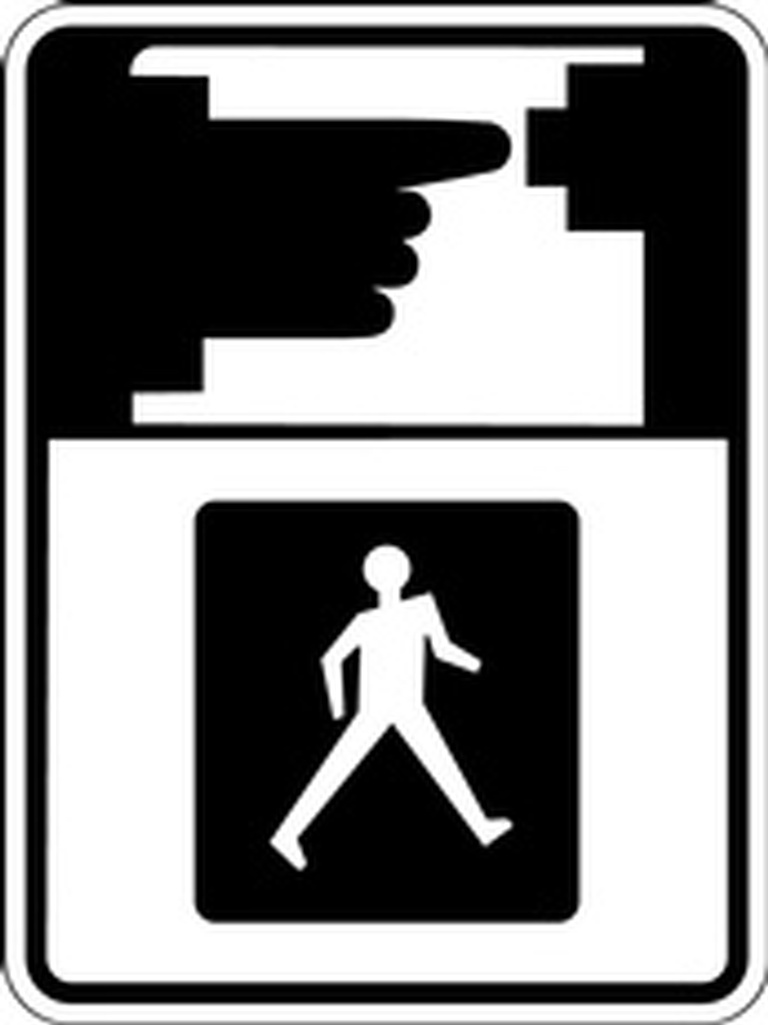 RA Series Pedestrian Must Push Button To Receive Walk Signal - Regulatory Signage Solutions Belleville by B M R  Mfg  Inc