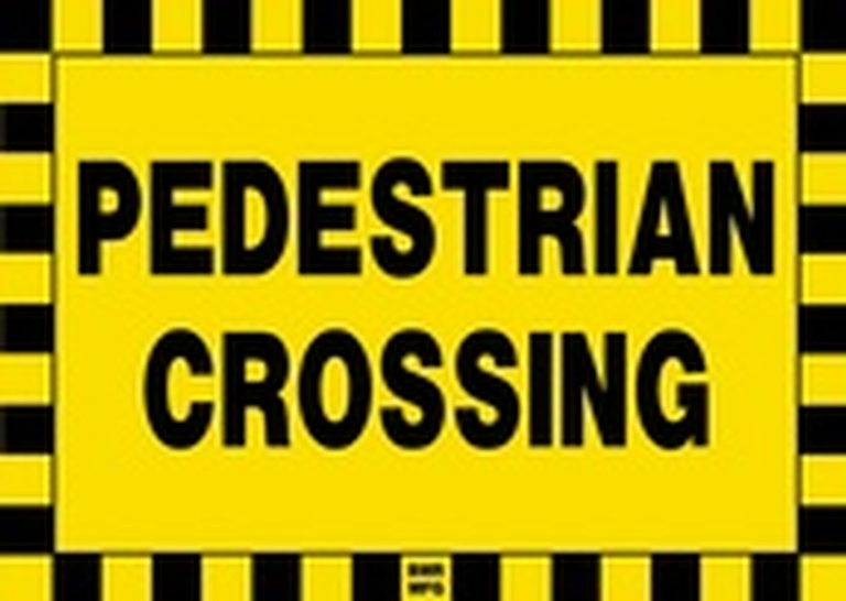 Pedestrian Crossing Sign Board - Signage Solutions Peterborough by B M R  Mfg  Inc