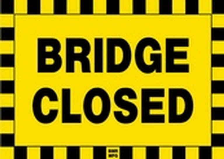 Bridge Closed Sign Board - Signage Solutions Belleville by B M R  Mfg  Inc