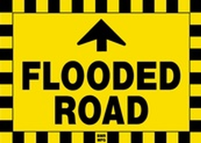 Flooded Road Ahead Sign Board - Signage Solutions Peterborough by B M R  Mfg  Inc