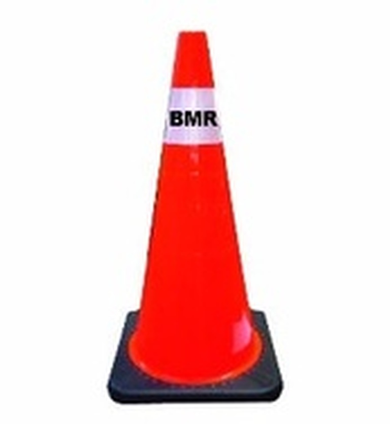 Orange Reflective Traffic Cone - Signage Manufacturing Belleville by B M R  Mfg Inc