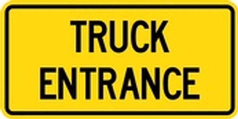 WC Series Truck Entrance Tab - Regulatory Signage Solutions Campbellford by B M R  Mfg Inc