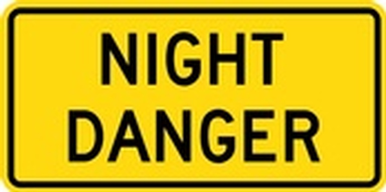 WC Series Night Danger Tab - Regulatory Signage Solutions Campbellford by B M R  Mfg Inc