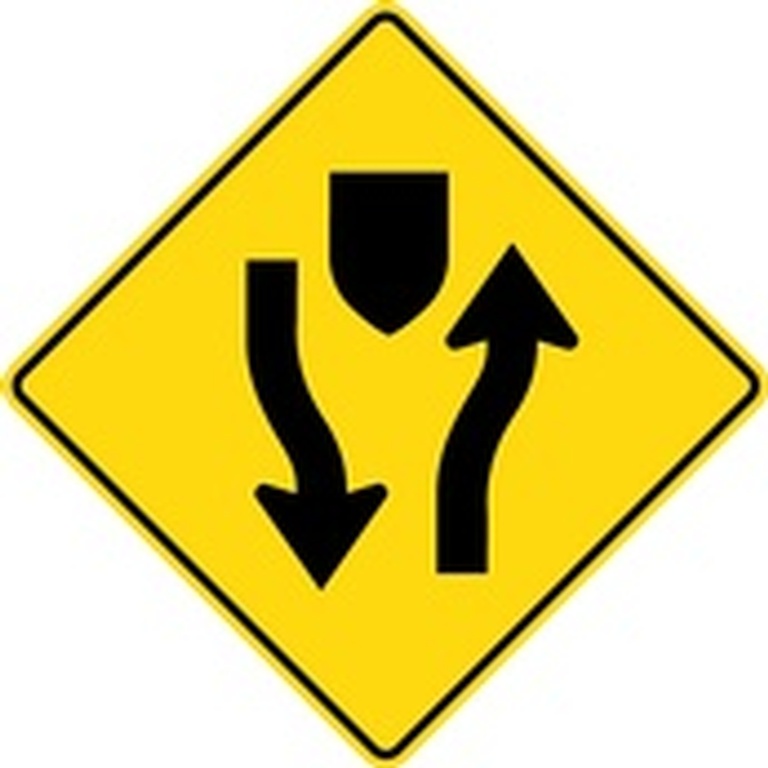 WA Series Divided Road Begins - Regulatory Signage Solutions Canada by B M R  Mfg Inc