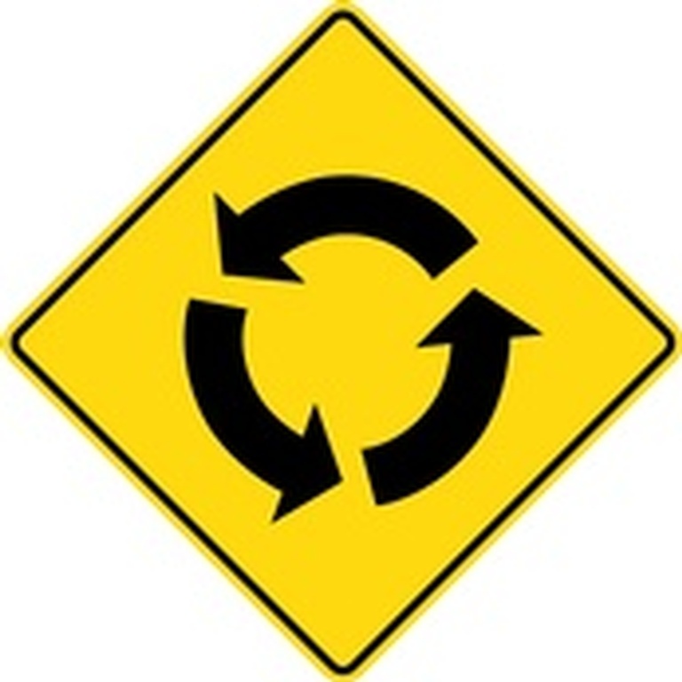 WA Series Roundabout Ahead - Regulatory Signage Solutions Belleville by B M R  Mfg Inc