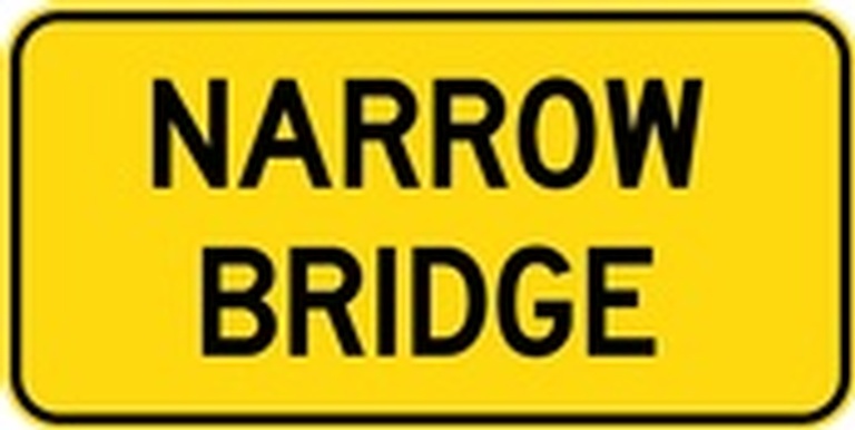 WA Series Narrow Bridge Tab - Regulatory Signage Solutions Peterborough by  B M R  Mfg Inc