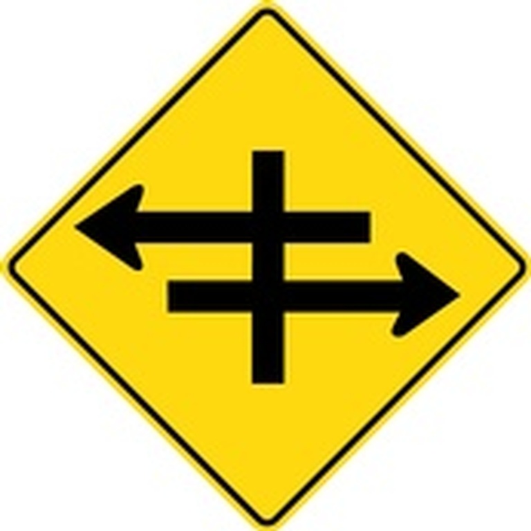WA Series Divided Road Intersection Ahead - Regulatory Signage Solutions Canada by  B M R  Mfg Inc