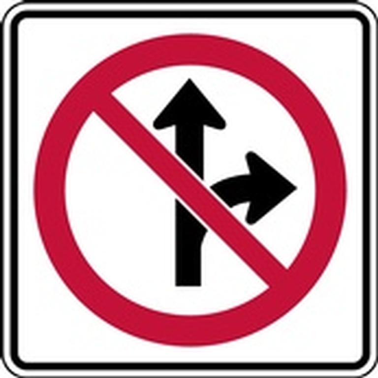 RB Series No Straight Through Or Right Turn - Regulatory Signage Solutions Trent Hills by B M R  Mfg Inc