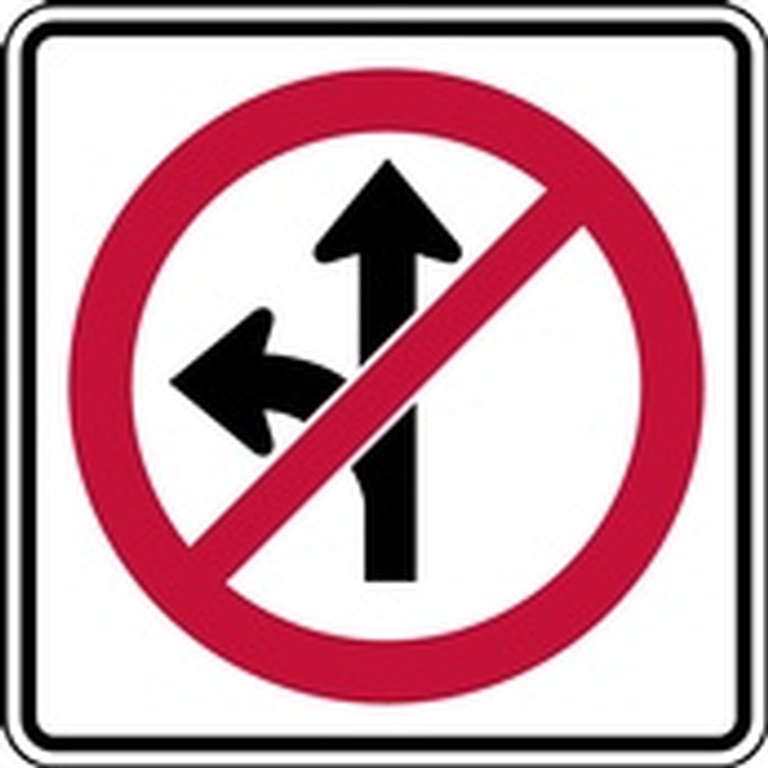 RB Series No Straight Through Or Left Turn - Regulatory Signage Solutions Canada by B M R  Mfg Inc