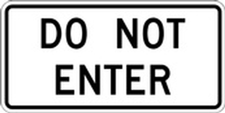 RB Series Do Not Enter Tab - Regulatory Signage Solutions Canada by B M R  Mfg Inc