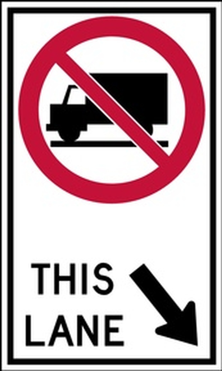 RB Series Lane Use Restriction Trucks, Ground Mount - Regulatory Signage Solutions Trent Hills by B M R  Mfg Inc