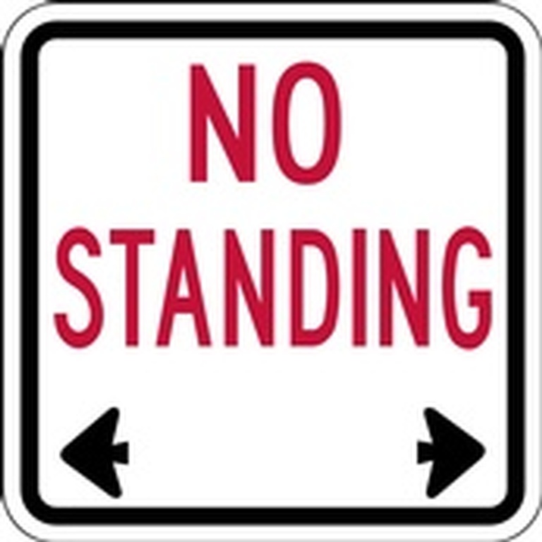 RB Series No Standing - Regulatory Signage Solutions Canada by B M R  Mfg Inc