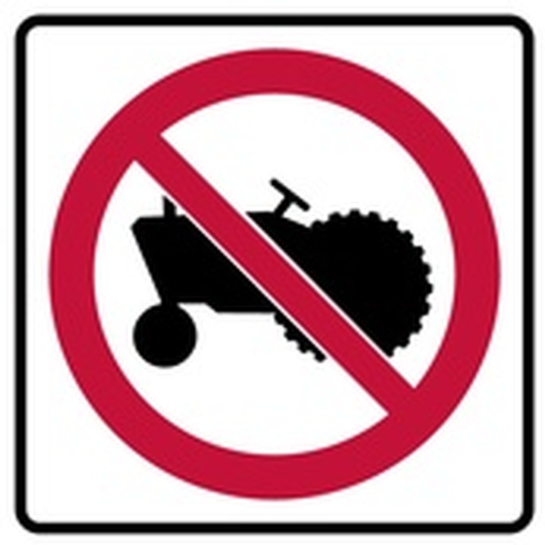 RB Series No Tractors - Regulatory Signage Solutions USA by B M R  Mfg Inc