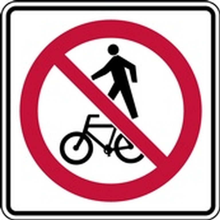 RB Series No Pedestrians Or Bicycles - Regulatory Signage Solutions USA by BB M R  Mfg Inc