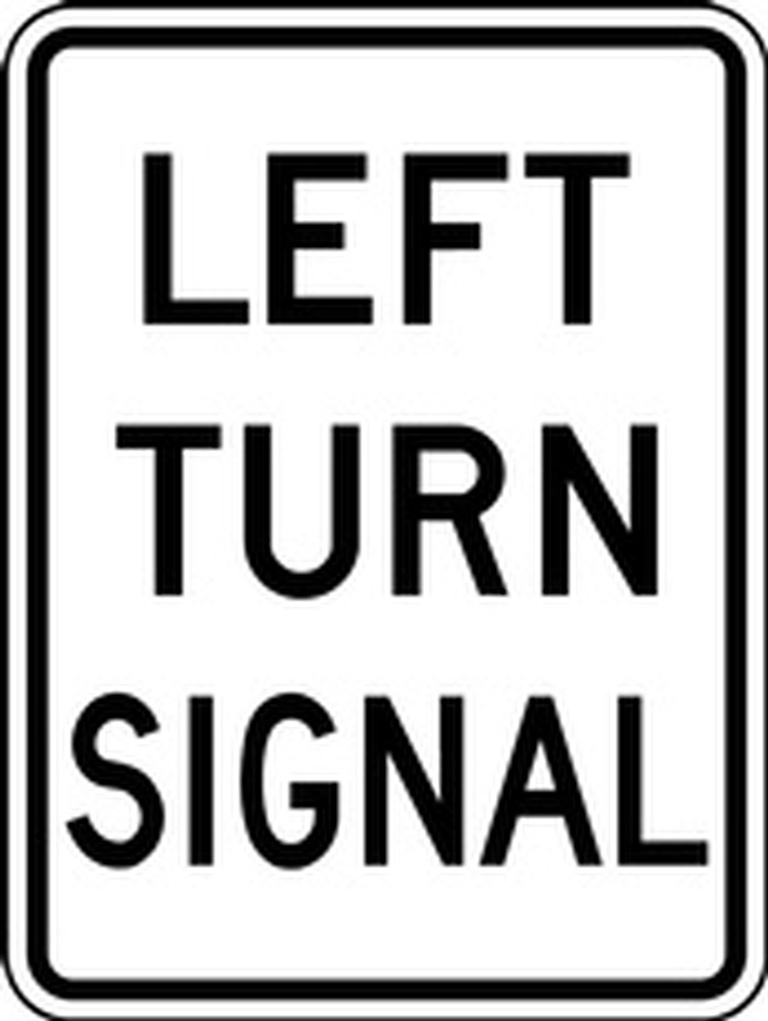RB Series Left Turn Signal - Regulatory Signage Solutions USA by B M R  Mfg Inc