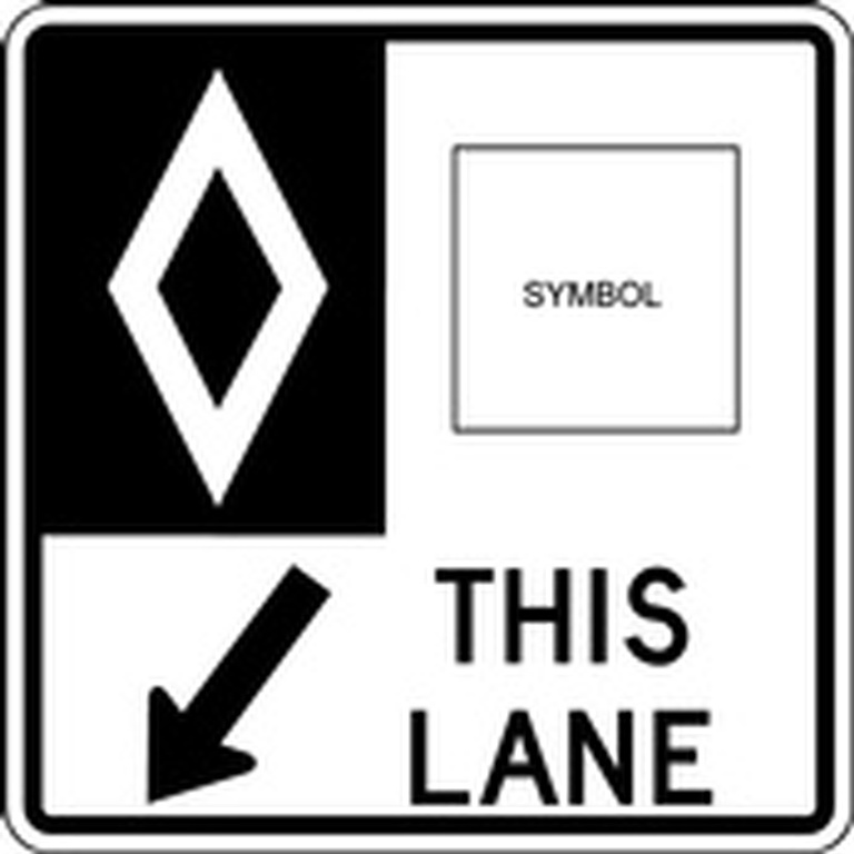 RB Series Reserved Lane One Vehicle Class, Ground-Mount, No Times Or Days - Regulatory Signage Solutions Belleville by B M R  Mfg Inc