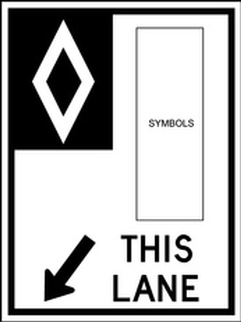 RB Series Reserved Lane Multiple Vehicle Classes, Ground-Mount, No Times Or Days - Regulatory Signage Solutions USA by B M R  Mfg Inc