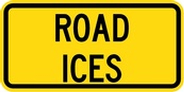 WC Series Road Ices Tab - Regulatory Signage Solutions Canada by B M R  Mfg Inc