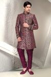 Blue Color Distinctive Look Indo Western Sherwani