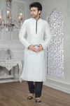 White Ethnic Kurta Payjama