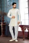Charming Look Mens White Color Royal Sherwani