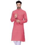 Plain Peach Cotton Kurta