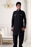 Beautiful Black Pathani Kurta Set BL4017