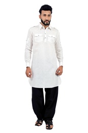 White  Pathani Suit  RK4143