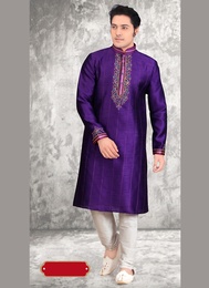 Purple Color Stylish Kurta Payjama
